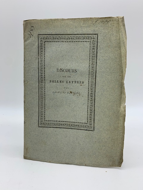 Discours sur les belles lettres